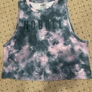 NOBULL Women's Muscle Tee - Pink and Blue Tie-Dye